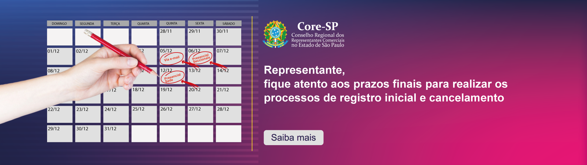 Core-SP | Conselho Regional dos Representantes Comercias do Estado de São Paulo