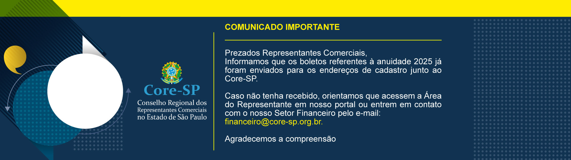 Core-SP | Conselho Regional dos Representantes Comercias do Estado de São Paulo